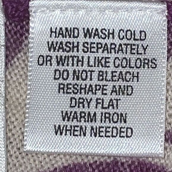 Victor Alfaro wool purple & white button front scoop neck cardigan M - Picture 10 of 11